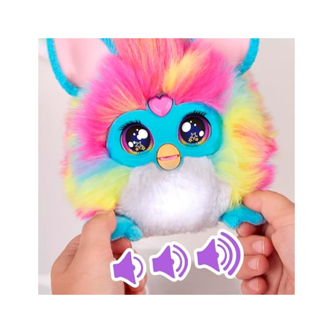 FURBY DJ interactive toy, super comfortable rainbow electronic plush toy for kids