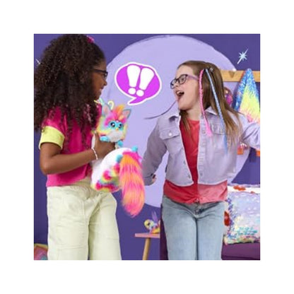 FURBY DJ interactive toy, super comfortable rainbow electronic plush toy for kids