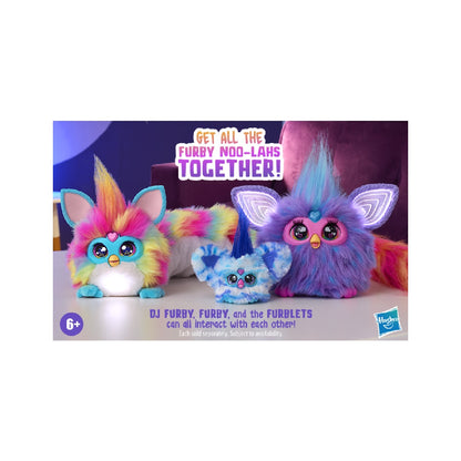FURBY DJ interactive toy, super comfortable rainbow electronic plush toy for kids