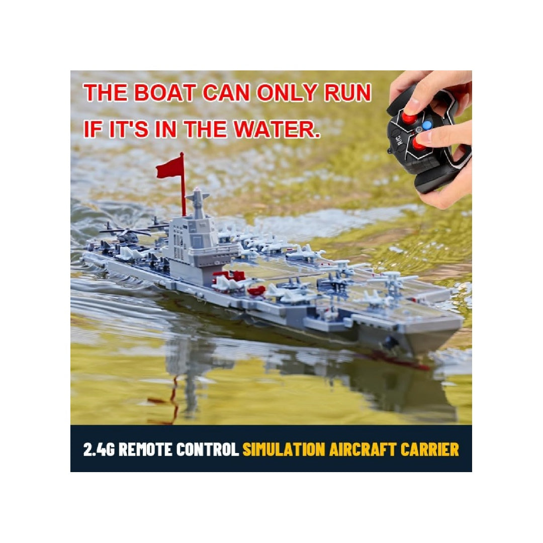 Remote-controlled boats suitable for children aged 8-12, 16-inch warship/aircraft carrier models