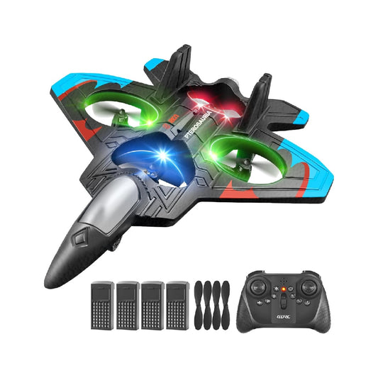 4DRC V32 Foam Remote Control Airplane, includes 4 batteries.