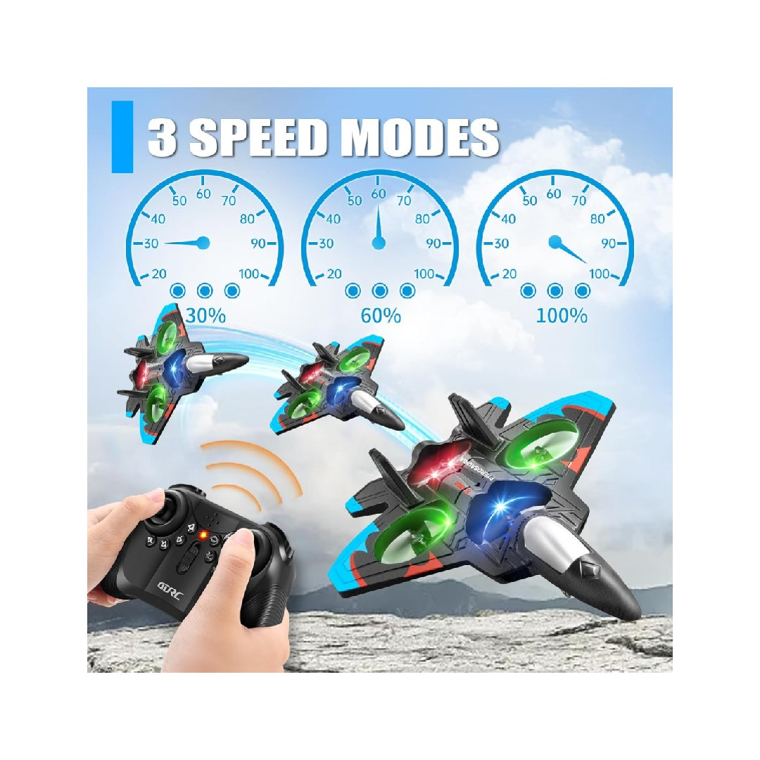 4DRC V32 Foam Remote Control Airplane, includes 4 batteries.