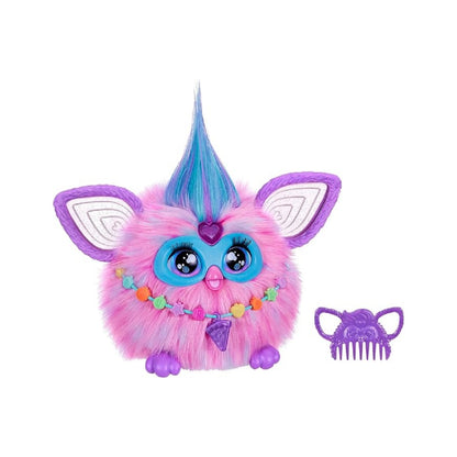 FURBY DJ interactive toy, super comfortable rainbow electronic plush toy for kids