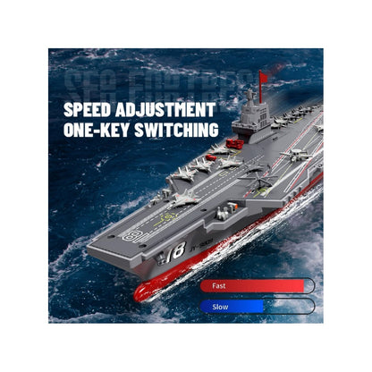 Remote-controlled boats suitable for children aged 8-12, 16-inch warship/aircraft carrier models
