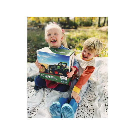 Remote control tractor toy, children's remote control tractor set