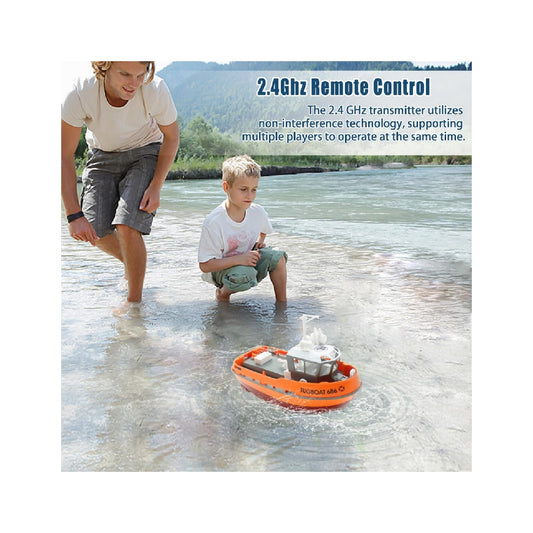 Remote-controlled boat, 1/72 scale remote-controlled tugboat