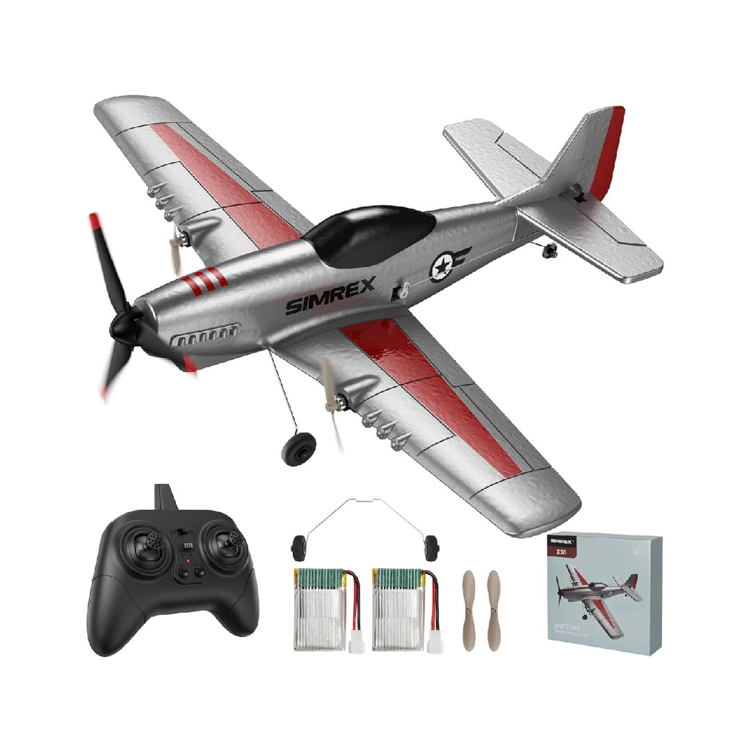 SIMREX Kids Remote Control Airplane - 2.4GHz Three-Channel Remote Control Toy Airplane