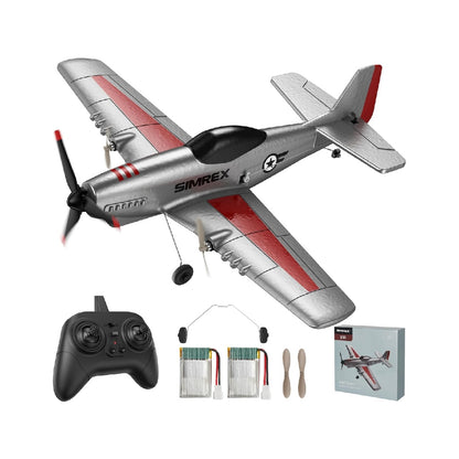 SIMREX Kids Remote Control Airplane - 2.4GHz Three-Channel Remote Control Toy Airplane