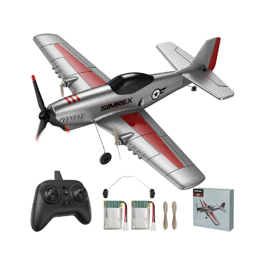 SIMREX Kids Remote Control Airplane - 2.4GHz Three-Channel Remote Control Toy Airplane
