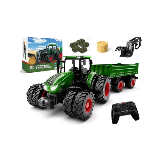 Remote control tractor toy, children's remote control tractor set
