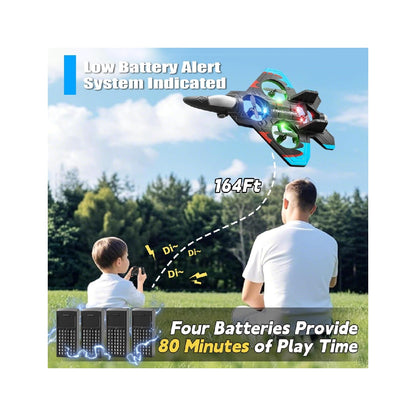 4DRC V32 Foam Remote Control Airplane, includes 4 batteries.