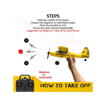 VOLANTEX RC RC Remote Control Aircraft Trainer, Sport Cub 3-Channel Remote Control Aircraft