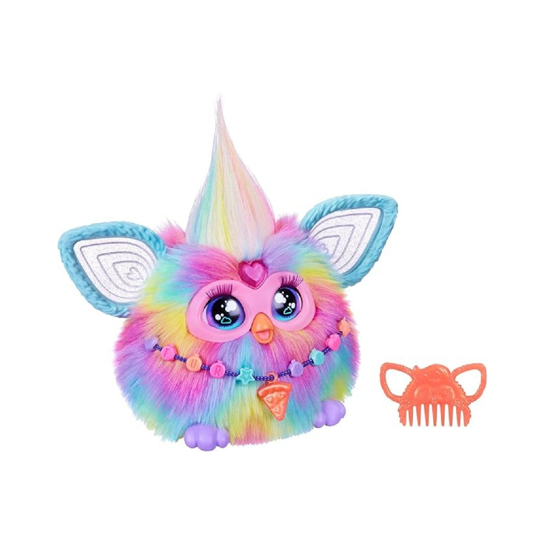 FURBY DJ interactive toy, super comfortable rainbow electronic plush toy for kids
