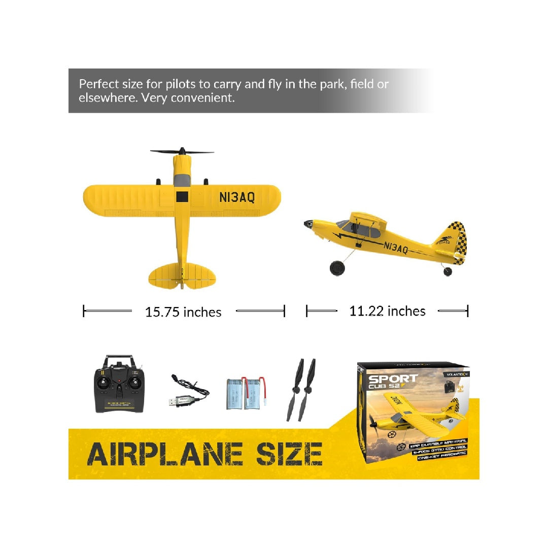 VOLANTEX RC RC Remote Control Aircraft Trainer, Sport Cub 3-Channel Remote Control Aircraft