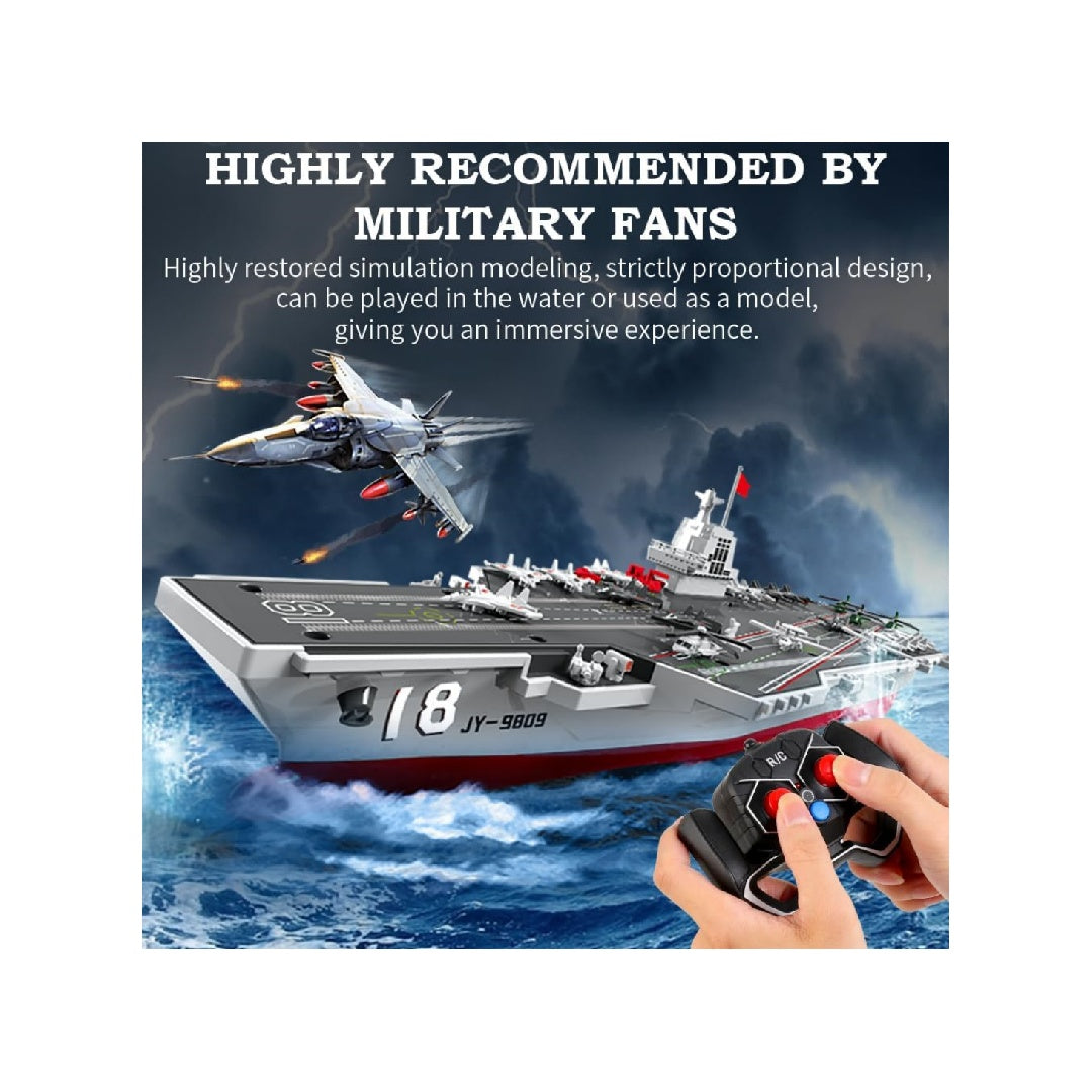 Remote-controlled boats suitable for children aged 8-12, 16-inch warship/aircraft carrier models