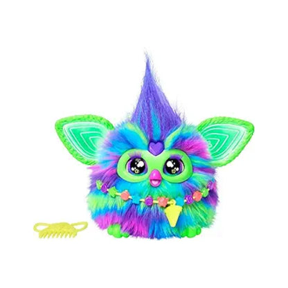 FURBY DJ interactive toy, super comfortable rainbow electronic plush toy for kids