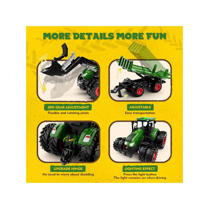 Remote control tractor toy, children's remote control tractor set