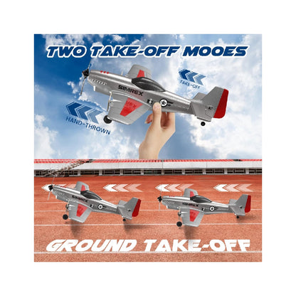 SIMREX Kids Remote Control Airplane - 2.4GHz Three-Channel Remote Control Toy Airplane