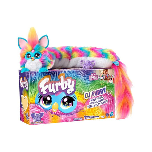 FURBY DJ interactive toy, super comfortable rainbow electronic plush toy for kids