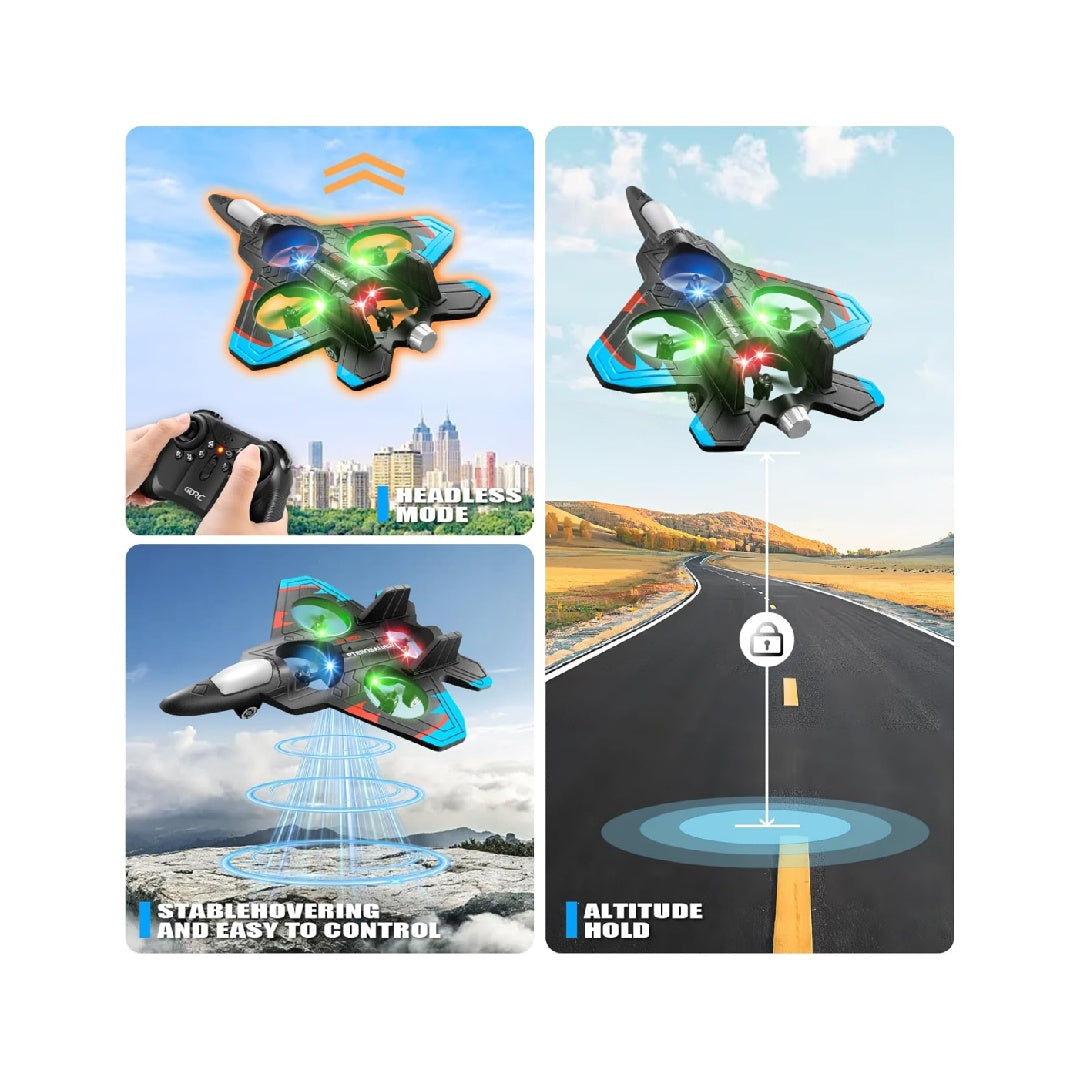 4DRC V32 Foam Remote Control Airplane, includes 4 batteries.