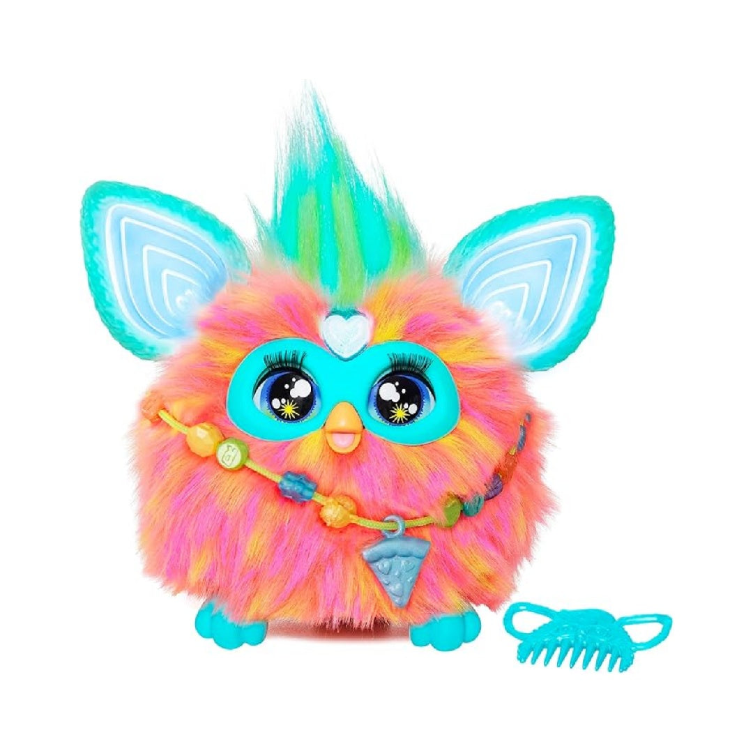 FURBY DJ interactive toy, super comfortable rainbow electronic plush toy for kids