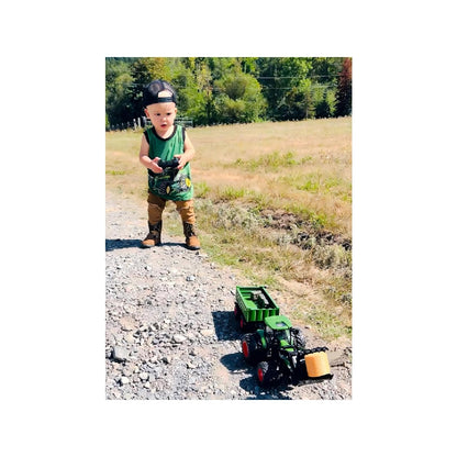 Remote control tractor toy, children's remote control tractor set