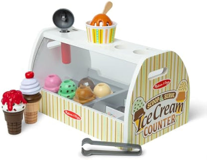 Melissa & Doug wooden spoons and ice cream counter